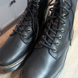 Dr. Martens Black Leather Combat Boots